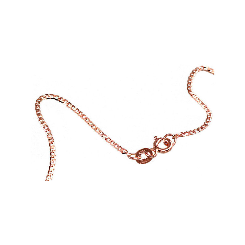 Gold chain Curb 1.2 mm , diamond cut 1400028(Au-R), Red Gold 585°