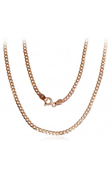 Gold chain Curb 2.3 mm , diamond cut 1400037(Au-R), Red Gold 585°