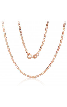 Gold chain Curb 2 mm , diamond cut 1400049(Au-R), Red Gold 585°