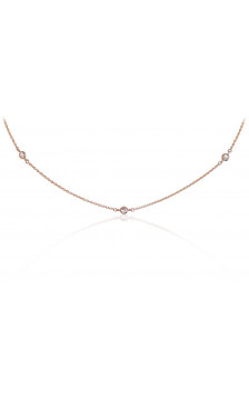 Gold necklace 1500020(Au-R)_CZ, Red Gold 585°, Zirkons