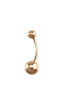 Gold piercing for navel 1930036(Au-R), Red Gold 585°