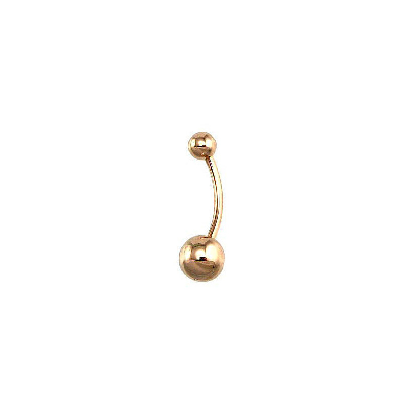 Gold piercing for navel 1930036(Au-R), Red Gold 585°