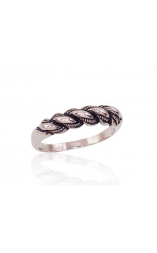 Silver ring 2100004(POx-Bk), Silver 925°, oxide (Plating)