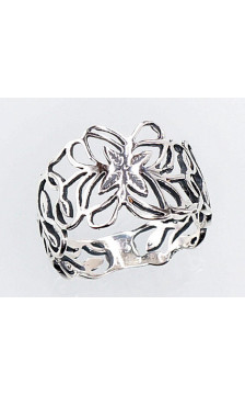 Sudraba gredzens 2100668(POx-Bk), Sudrabs 925°, oksids (pārklājums)