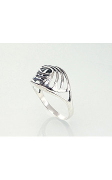 Sidabrinis žiedas 2100923(POx-Bk), Sidabras 925°, oksidas (padengti)