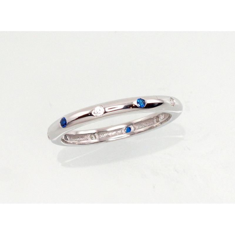 Silver ring 2101173(PRh-Gr)_CZ+CZ-B, Silver 925°, Rhodium (Plating), Zirkons