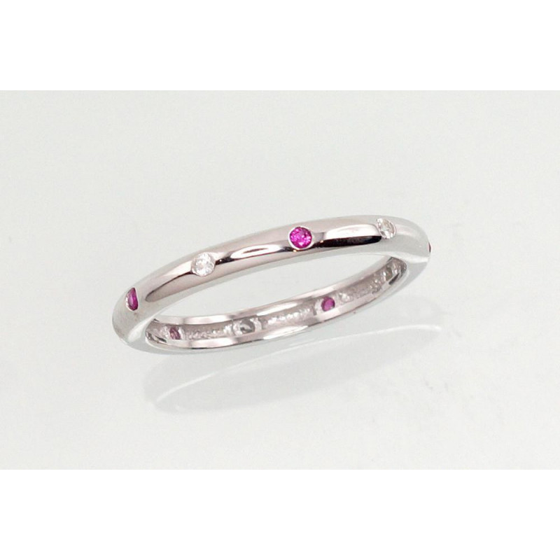 Hõbesõrmus 2101173(PRh-Gr)_CZ+CZ-RO, Hõbe 925°, roodium (kate), Tsirkonid