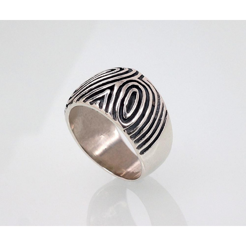 Sidabrinis žiedas 2101394(POx-Bk), Sidabras 925°, oksidas (padengti)