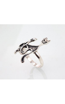 Sudraba gredzens 2101401(POx-Bk), Sudrabs 925°, oksids (pārklājums)