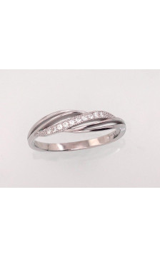 Sidabrinis žiedas 2101476(PRh-Gr)_CZ, Sidabras 925°, rodis (padengti), Cirkonai