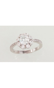 Hõbesõrmus 2101555(PRh-Gr)_CZ, Hõbe 925°, roodium (kate), Tsirkonid