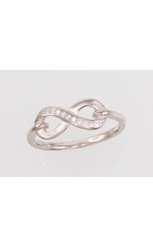 Silver ring 2101559(PRh-Gr)_CZ, Silver 925°, Rhodium (Plating), Zirkons