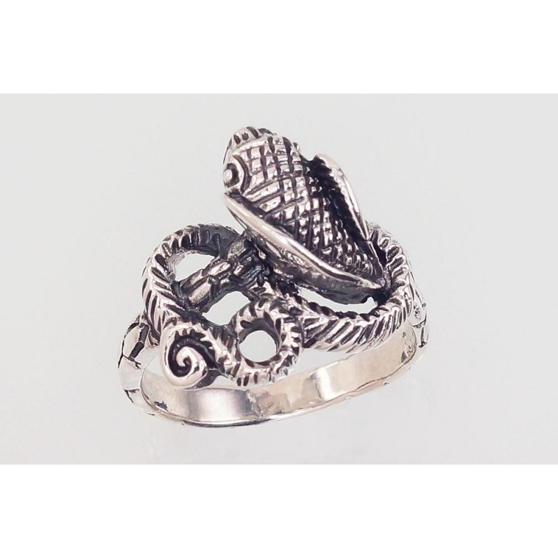 Sidabrinis žiedas 2101602(POx-Bk), Sidabras 925°, oksidas (padengti)