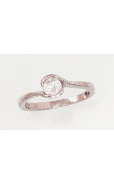 Silver ring 2101616(PRh-Gr)_CZ, Silver 925°, Rhodium (Plating), Zirkons