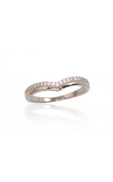 Silver ring 2101643(PRh-Gr)_CZ, Silver 925°, Rhodium (Plating), Zirkons