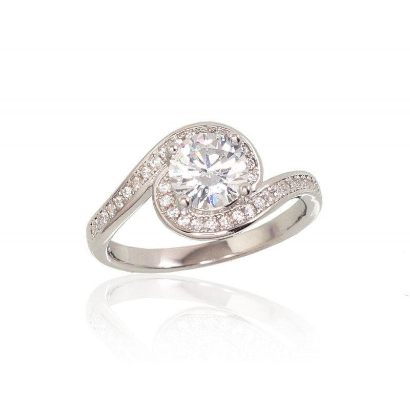 Sudraba gredzens 2101651(PRh-Gr)_CZ, Sudrabs 925°, rodijs (pārklājums), Cirkoni