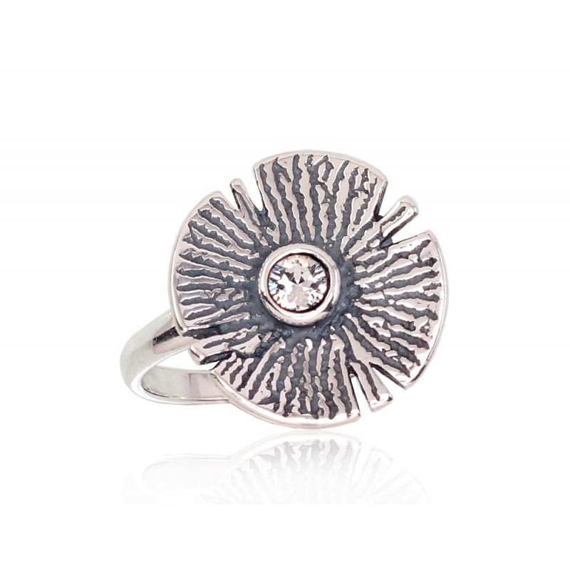 Sudraba gredzens 2101684(POx-Bk)_SV, Sudrabs 925°, oksids (pārklājums), Kristāli