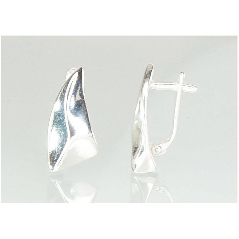 Silver earrings with 'english' lock 2201076, Silver 925°