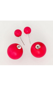 Sidabriniai auskarai –pusetai 2201136_PC-DPI, Sidabras 925°, Plastikiniai