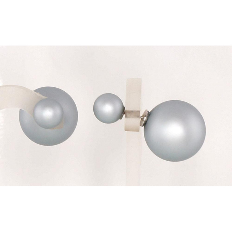 Silver stud earrings 2201136_PC-GR, Silver 925°, Plastic
