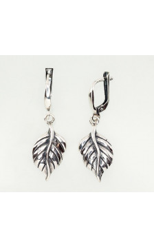 'Inglise' sulguriga hõbekõrverõngad 2202116(POx-Bk), Hõbe 925°, oksüüd (kate)