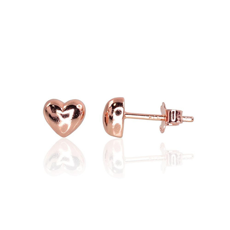 Sudraba auskari-puseti 2202963(PAu-R), Sudrabs 925°, sarkanais zelts (pārklājums)