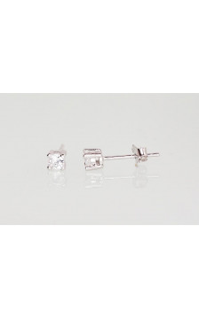 Silver stud earrings 2202994(PRh-Gr)_CZ, Silver 925°, Rhodium (Plating), Zirkons