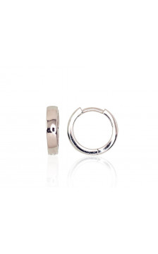 Sidabriniai auskarai su apvaliu segtuku 2203121(PRh-Gr), Sidabras 925°, rodis (padengti)