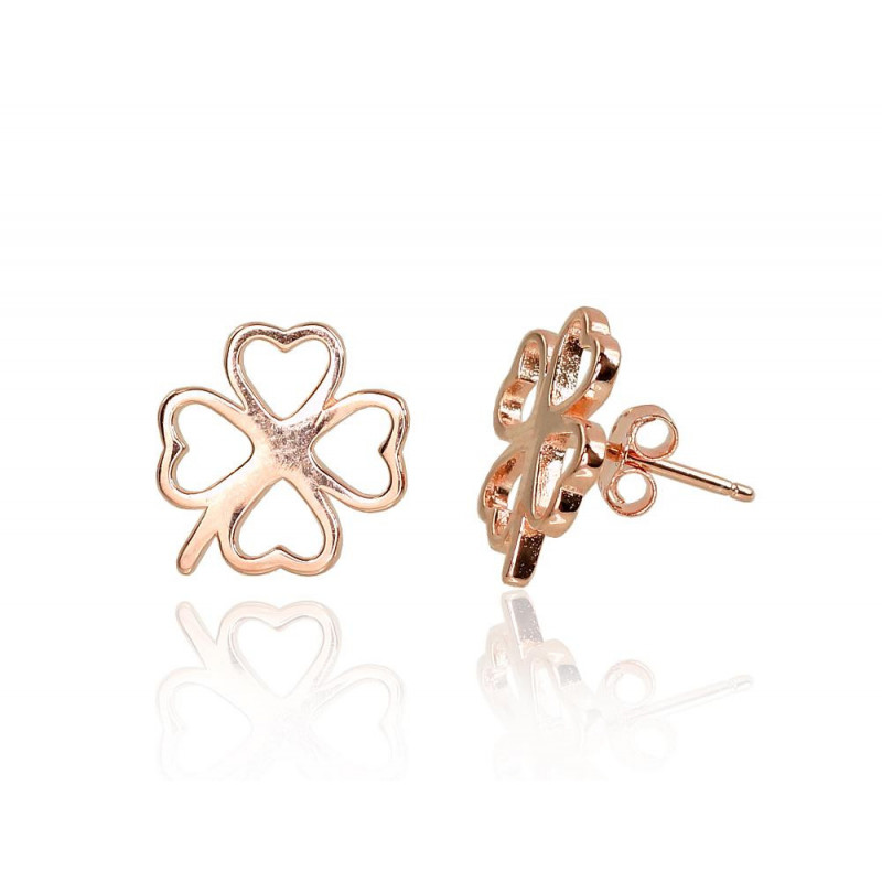 Sudraba auskari-puseti 2203148(PAu-R), Sudrabs 925°, sarkanais zelts (pārklājums)