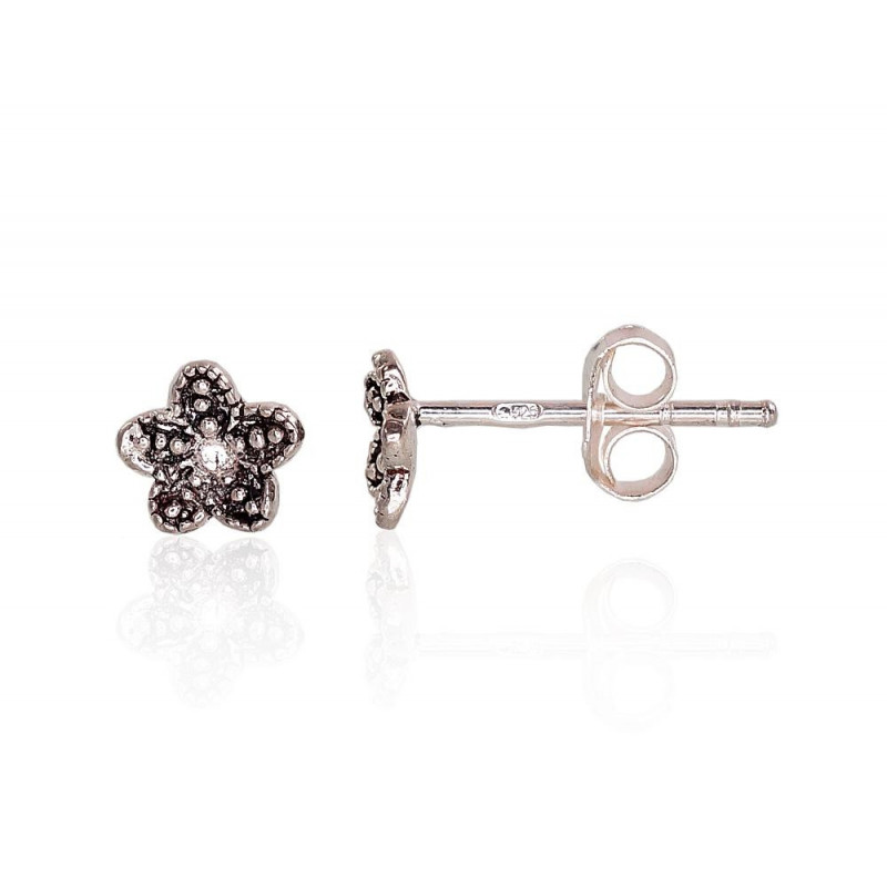 Silver stud earrings 2203327(POx-Bk), Silver 925°, oxide (Plating)