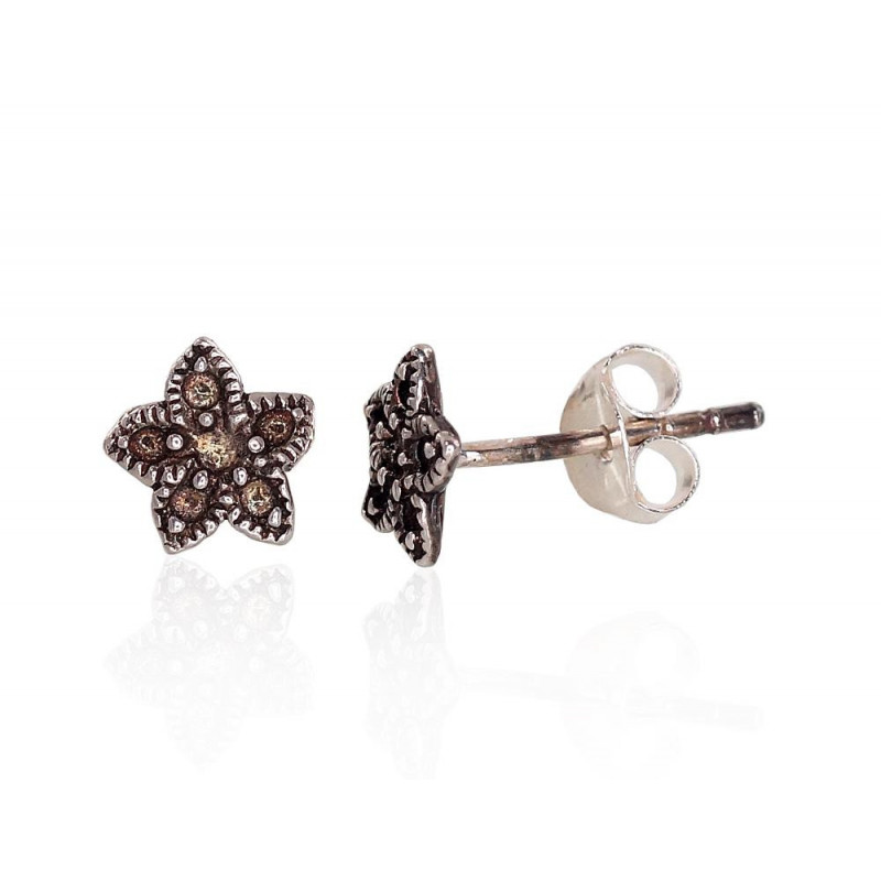 Silver stud earrings 2203329(POx-Bk), Silver 925°, oxide (Plating)
