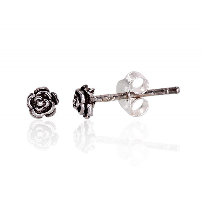 Silver stud earrings 2203334(POx-Bk), Silver 925°, oxide (Plating)