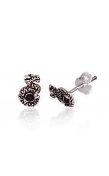 Silver stud earrings 2203383(POx-Bk), Silver 925°, oxide (Plating)