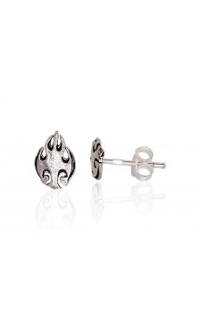 Silver stud earrings 2203440(POx-Bk), Silver 925°, oxide (Plating)