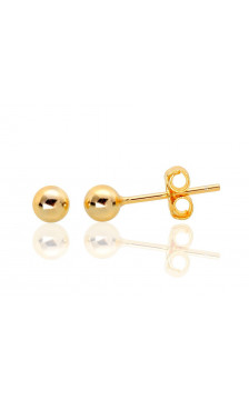 Silver stud earrings 2203472(PAu-Y), Silver 925°, yellow gold (Plating)