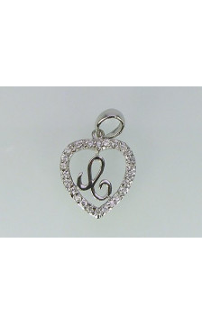 Sudraba kulons 2300079(PRh-Gr)_CZ, Sudrabs 925°, rodijs (pārklājums), Cirkoni