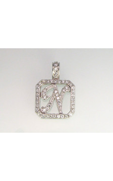 Sidabrinis pakabukas 2300116(PRh-Gr)_CZ, Sidabras 925°, rodis (padengti), Cirkonai