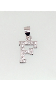 Silver pendant 2300768(PRh-Gr)_CZ, Silver 925°, Rhodium (Plating), Zirkons
