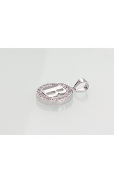 Sudraba kulons 2300997(PRh-Gr)_CZ, Sudrabs 925°, rodijs (pārklājums), Cirkoni