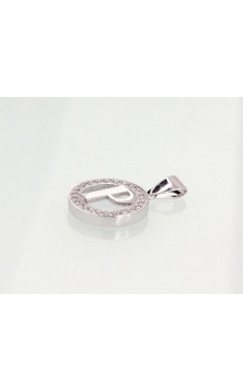 Sudraba kulons 2301011(PRh-Gr)_CZ, Sudrabs 925°, rodijs (pārklājums), Cirkoni