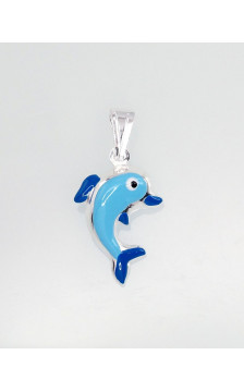 Silver pendant 2301150_ML-LB+ML-B, Silver 925°, Jewelery enamel