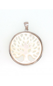 Sudraba kulons 2301471(PRh-Gr)_PL, Sudrabs 925°, rodijs (pārklājums), Perlamutrs