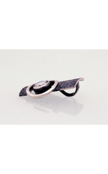 Sudraba kulons 2301533(Matt+POx-MattBk)_CZ, Sudrabs 925°, oksids (pārklājums), Cirkoni