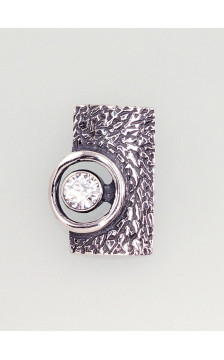 Sudraba kulons 2301533(POx-Bk)_CZ, Sudrabs 925°, oksids (pārklājums), Cirkoni