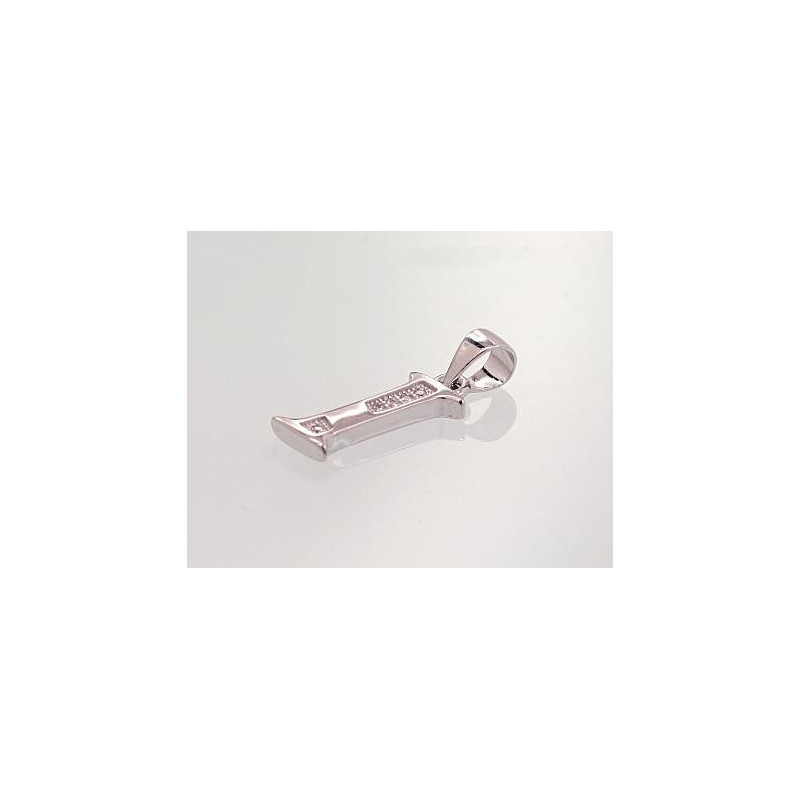 Sidabrinis pakabukas 2301613(PRh-Gr)_CZ, Sidabras 925°, rodis (padengti), Cirkonai