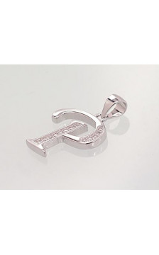 Sidabrinis pakabukas 2301620(PRh-Gr)_CZ, Sidabras 925°, rodis (padengti), Cirkonai