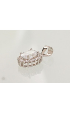 Sudraba kulons 2301643(PRh-Gr)_CZ, Sudrabs 925°, rodijs (pārklājums), Cirkoni