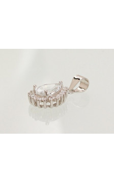 Hõberipats 2301644(PRh-Gr)_CZ, Hõbe 925°, roodium (kate), Tsirkonid