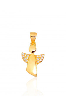 Silver pendant 2301740(PAu-Y)_CZ, Silver 925°, yellow gold (Plating), Zirkons