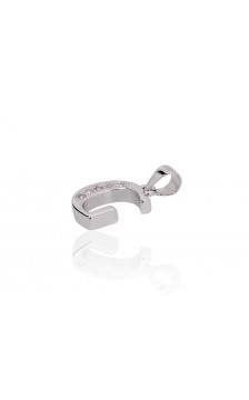 Sidabrinis pakabukas 2301838(PRh-Gr)_CZ, Sidabras 925°, rodis (padengti), Cirkonai